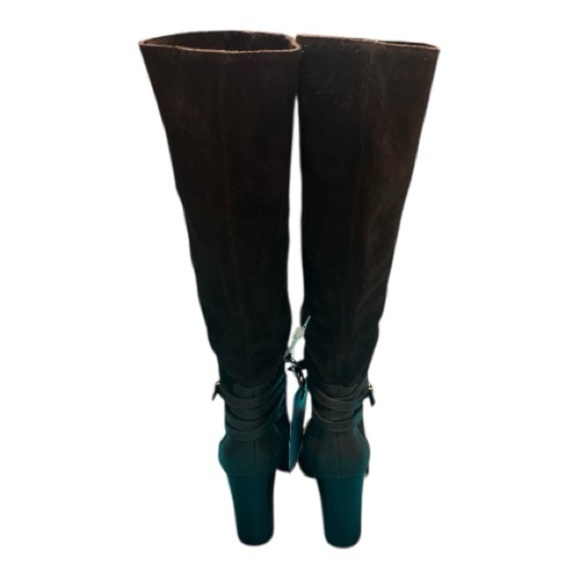 ANTONIO MELANI, Larcin, Chocolate Suede Heeled Boots - Picture 3 of 6